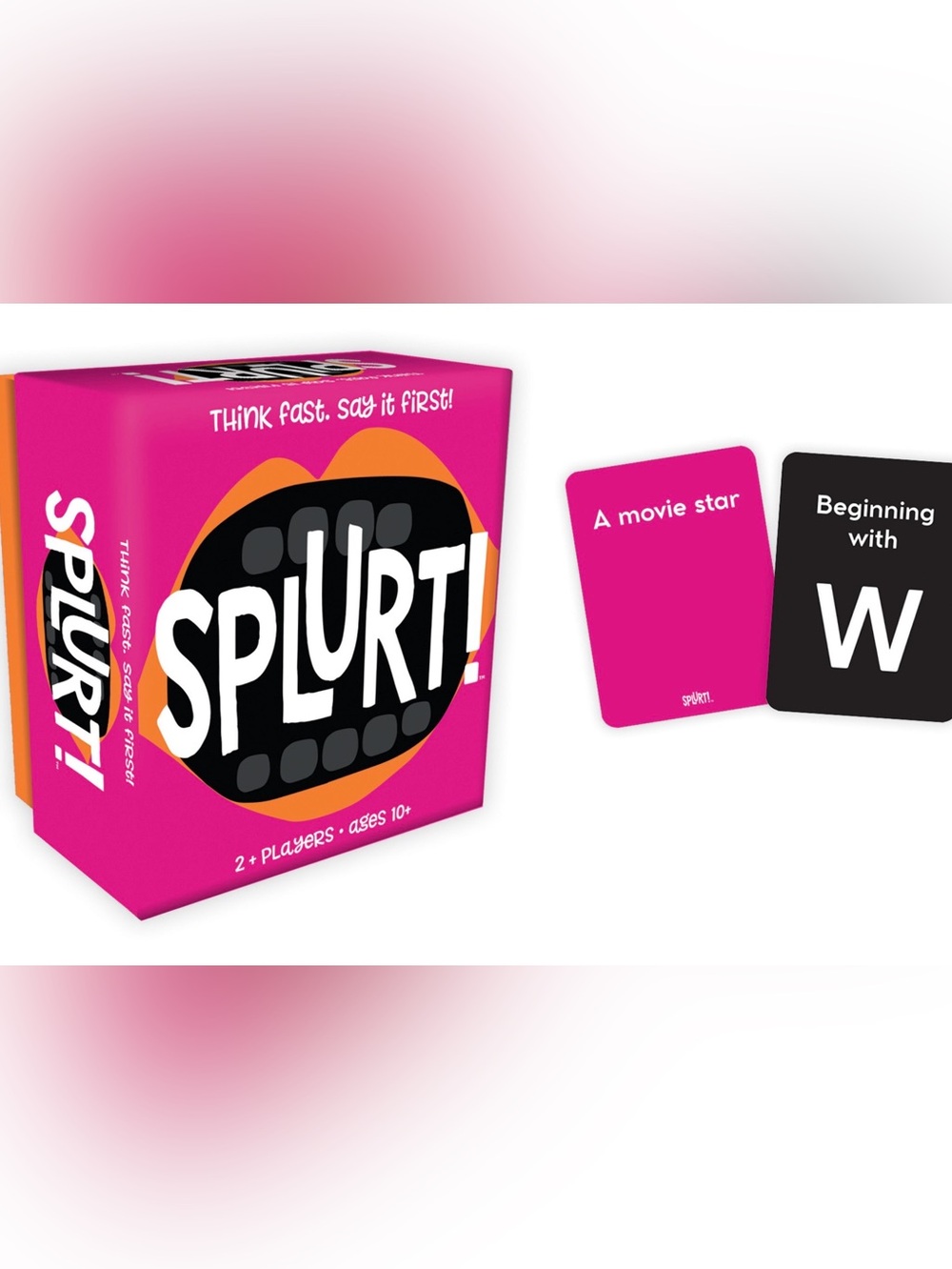 Splurt! Portable Party Card Game Think Fast. Say it First!